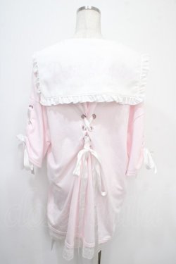 画像2: NOEMIE / バブうさ袖スピンドルセーラーチュニックTシャツ M ピンク Y-25-04-26-103-LO-OP-SZ-ZY