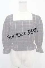 MILK / スクエアネックブラウス  黒 Y-25-04-26-010-ML-BL-SZ-ZY