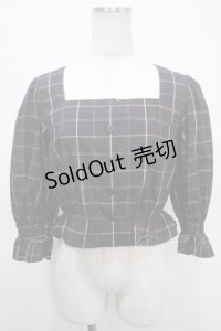MILK / スクエアネックブラウス  黒 Y-25-04-26-010-ML-BL-SZ-ZY