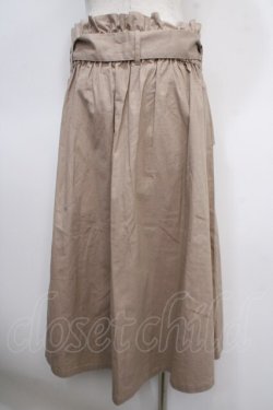 画像2: axes femme / リボン付きサイド釦スカート M ベージュ Y-25-04-26-114-AX-SK-SZ-ZY