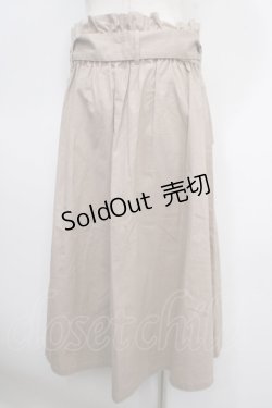 画像2: axes femme / リボン付きサイド釦スカート M ベージュ Y-25-04-26-114-AX-SK-SZ-ZI