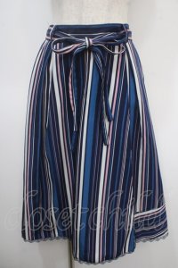 axes femme / ストライプスカート M 紺 Y-25-04-26-116-AX-BL-SZ-ZY