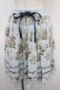 画像1: axes femme / 転写風ローズブーケスカート M ブルー Y-25-04-26-118-AX-SK-SZ-ZY (1)