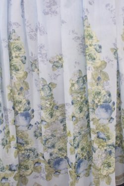 画像3: axes femme / 転写風花柄ハイウエストスカート M ブルー Y-25-04-26-119-AX-SK-SZ-ZY