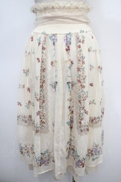 画像2: axes femme / フルーツ柄ミディスカート M キナリ Y-25-04-26-121-AX-SK-SZ-ZY