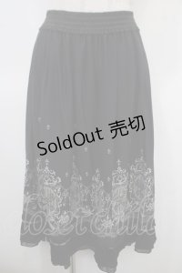 axes femme / カギモチーフ柄ミディスカート M 黒 Y-25-04-26-124-AX-SK-SZ-ZY