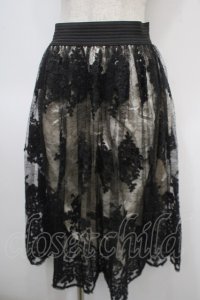 axes femme / コードレーススカート M キナリ×黒 Y-25-04-26-125-AX-SK-SZ-ZY