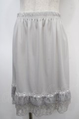 axes femme / はしごレース使いペチスカート M グレー Y-25-04-26-126-AX-SK-SZ-ZY