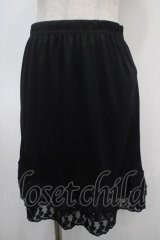 axes femme / はしごレース使いペチスカート M 黒 Y-25-04-26-127-AX-SK-SZ-ZY