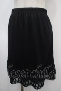 axes femme / はしごレース使いペチスカート M 黒 Y-25-04-26-127-AX-SK-SZ-ZY