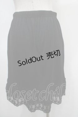 画像2: axes femme / はしごレース使いペチスカート M 黒 Y-25-04-26-127-AX-SK-SZ-ZY
