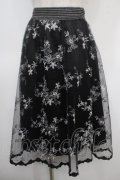 axes femme / カラー刺繍レーススカート M 黒 Y-25-04-26-128-AX-SK-SZ-ZY
