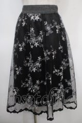 axes femme / カラー刺繍レーススカート M 黒 Y-25-04-26-128-AX-SK-SZ-ZI