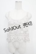 axes femme / 花モチーフクロシェキャミ F グレー Y-25-04-26-014-AX-TO-SZ-ZY