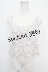axes femme / 花モチーフクロシェキャミ F グレー Y-25-04-26-014-AX-TO-SZ-ZY