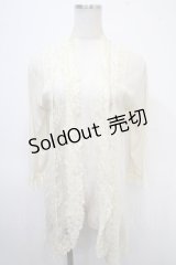 axes femme / レース切替綿チュールカーディガン M キナリ Y-25-04-26-021-AX-TO-SZ-ZY