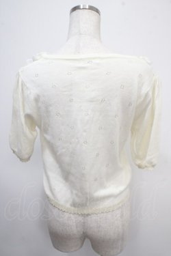 画像2: axes femme / 立体お花付カーディガン M シロ Y-25-04-26-022-AX-BL-SZ-ZY
