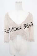 axes femme / カギ針使いレーシーボレロ M アワピンク Y-25-04-26-024-AX-TO-SZ-ZY