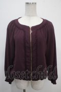 axes femme / 裾バルーンブルゾン M パープル Y-25-04-26-026-AX-TO-SZ-ZY