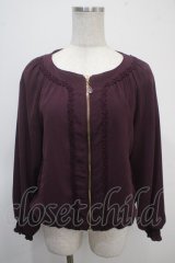 axes femme / 裾バルーンブルゾン M パープル Y-25-04-26-026-AX-TO-SZ-ZY