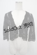 axes femme / カギ針使いレーシーボレロ M 黒 Y-25-04-26-027-AX-TO-SZ-ZY