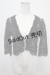 axes femme / カギ針使いレーシーボレロ M 黒 Y-25-04-26-027-AX-TO-SZ-ZY