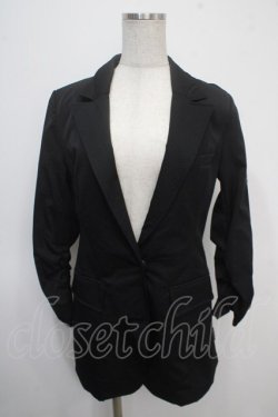 画像1: Ozz Croce / 刺繍入り袖ギャザージャケット  黒 Y-25-04-26-031-OO-JA-SZ-ZY