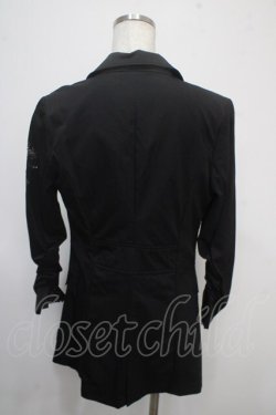 画像2: Ozz Croce / 刺繍入り袖ギャザージャケット  黒 Y-25-04-26-031-OO-JA-SZ-ZY