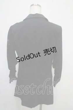 画像2: Ozz Croce / 刺繍入り袖ギャザージャケット  黒 Y-25-04-26-031-OO-JA-SZ-ZT200