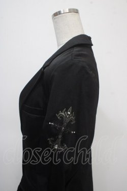 画像3: Ozz Croce / 刺繍入り袖ギャザージャケット  黒 Y-25-04-26-031-OO-JA-SZ-ZY