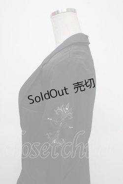 画像3: Ozz Croce / 刺繍入り袖ギャザージャケット  黒 Y-25-04-26-031-OO-JA-SZ-ZT200