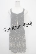 axes femme / レースパネルブーケ花柄ワンピース M 黒 Y-25-04-26-036-AX-OP-SZ-ZI
