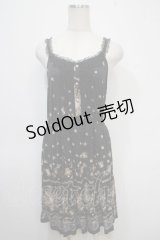 axes femme / レースパネルブーケ花柄ワンピース M 黒 Y-25-04-26-036-AX-OP-SZ-ZI