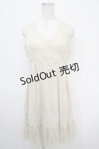 axes femme / ビジューｘレースワンピース M キナリ Y-25-04-26-038-AX-OP-SZ-ZY