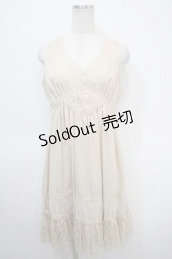画像1: axes femme / ビジューｘレースワンピース M キナリ Y-25-04-26-038-AX-OP-SZ-ZY