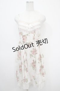 axes femme / 総花柄フレアーAラインワンピース M キナリ Y-25-04-26-039-AX-OP-SZ-ZY