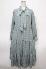axes femme POETIQUE / ヴィンテージ柄ワンピース M グリーン Y-25-04-28-006-AX-OP-SZ-ZY