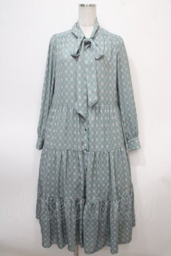 画像1: axes femme POETIQUE / ヴィンテージ柄ワンピース M グリーン Y-25-04-28-006-AX-OP-SZ-ZY