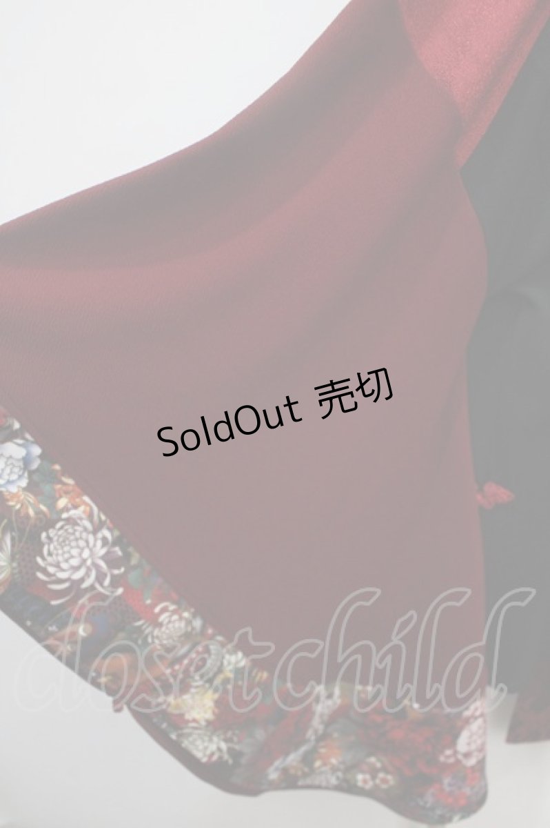 画像5: Qutie Frash / 着物袖ロングカーディガン  黒×赤 Y-25-04-28-042-QU-JA-SZ-ZY (5)