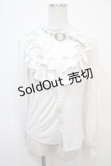 Qutie Frash / フリルブラウス  ホワイト Y-25-04-28-045-QU-BL-SZ-ZY