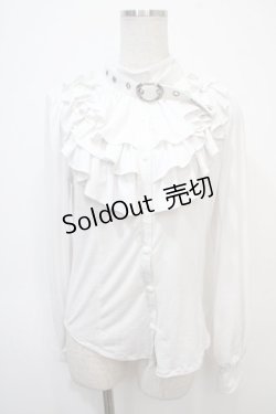 画像1: Qutie Frash / フリルブラウス  ホワイト Y-25-04-28-045-QU-BL-SZ-ZY