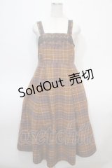 axes femme / タータンチェック柄ジャンスカ M キャメル Y-25-04-28-007-AX-OP-SZ-ZY