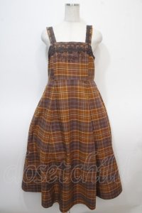 axes femme / タータンチェック柄ジャンスカ M キャメル Y-25-04-28-007-AX-OP-SZ-ZY