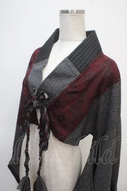 画像3: Qutie Frash / 着物ショートカーデ  ワイン×グレー Y-25-04-28-051-QU-TO-SZ-ZY