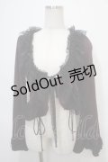 Qutie Frash / 蜘蛛の巣レース レースアップボレロ  ワイン×黒 Y-25-04-28-052-QU-TO-SZ-ZY