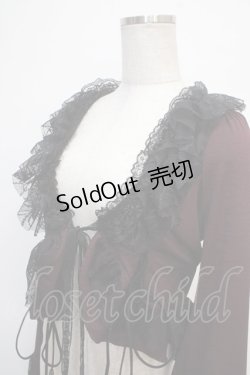 画像3: Qutie Frash / 蜘蛛の巣レース レースアップボレロ  ワイン×黒 Y-25-04-28-052-QU-TO-SZ-ZY