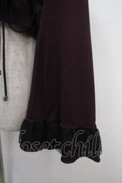 画像4: Qutie Frash / 蜘蛛の巣レース レースアップボレロ  ワイン×黒 Y-25-04-28-052-QU-TO-SZ-ZY