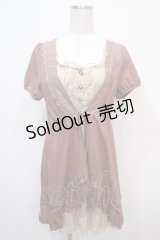 axes femme / はしごレース使い重ね着チュニック M アワピンク Y-25-04-28-008-AX-TO-SZ-ZY