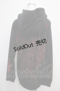 画像2: Qutie Frash / サイバーZIPパーカー  黒×赤 Y-25-04-28-054-QU-TO-SZ-ZY