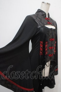 画像5: Qutie Frash / チャイナミリタリーチュニック  黒×赤 Y-25-04-28-056-QU-OP-SZ-ZY